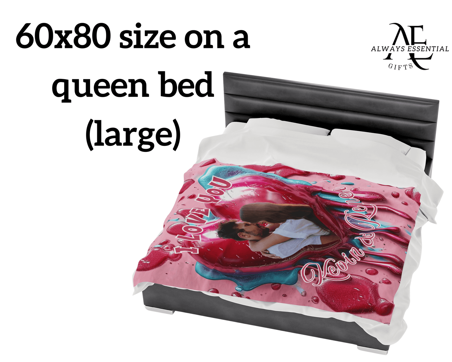Personalized Photo & Couples Name Blanket