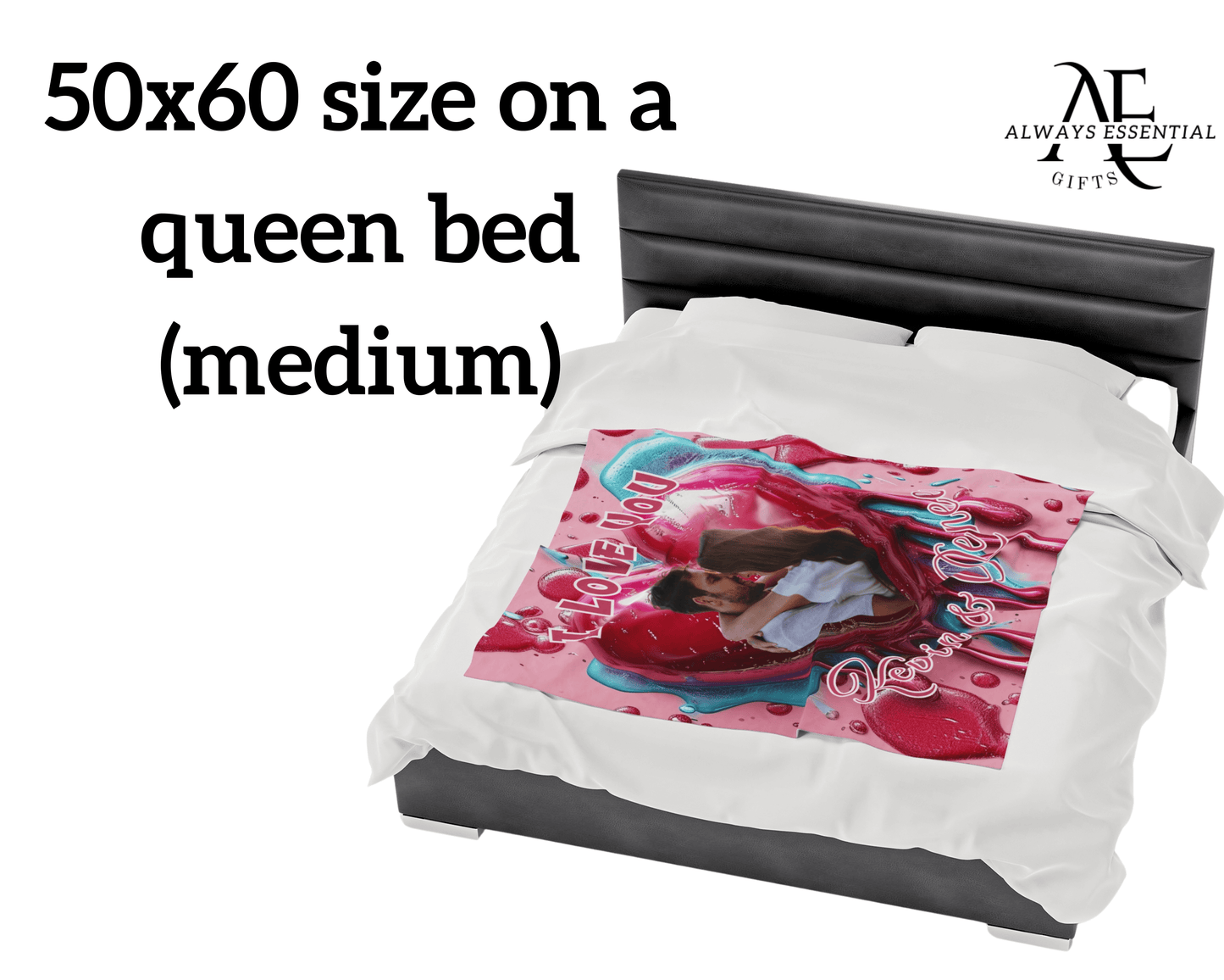Personalized Photo & Couples Name Blanket
