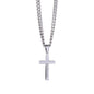Personalized Steel Cross On Cuban Link Chain For Dad With Meaningful Message Card - Never Forget That I Love You