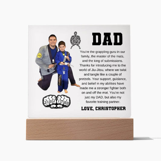 Personalized Photo Dad Acrylic Plaque For Jiu-Jitsu Enthusiasts - Perfect Gift For Dad
