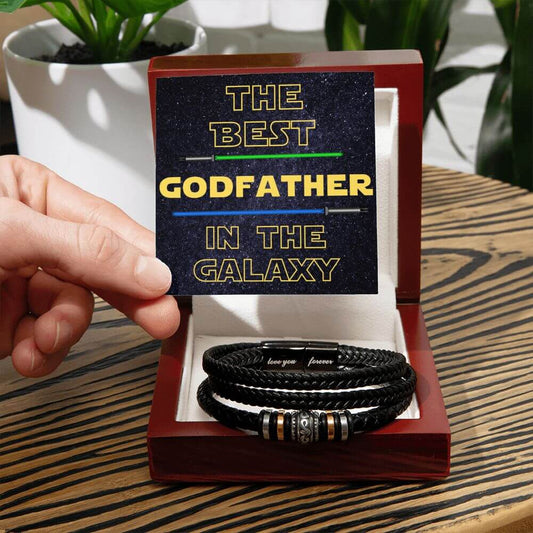 Leather Bracelet For The Best Godfather In The Galaxy