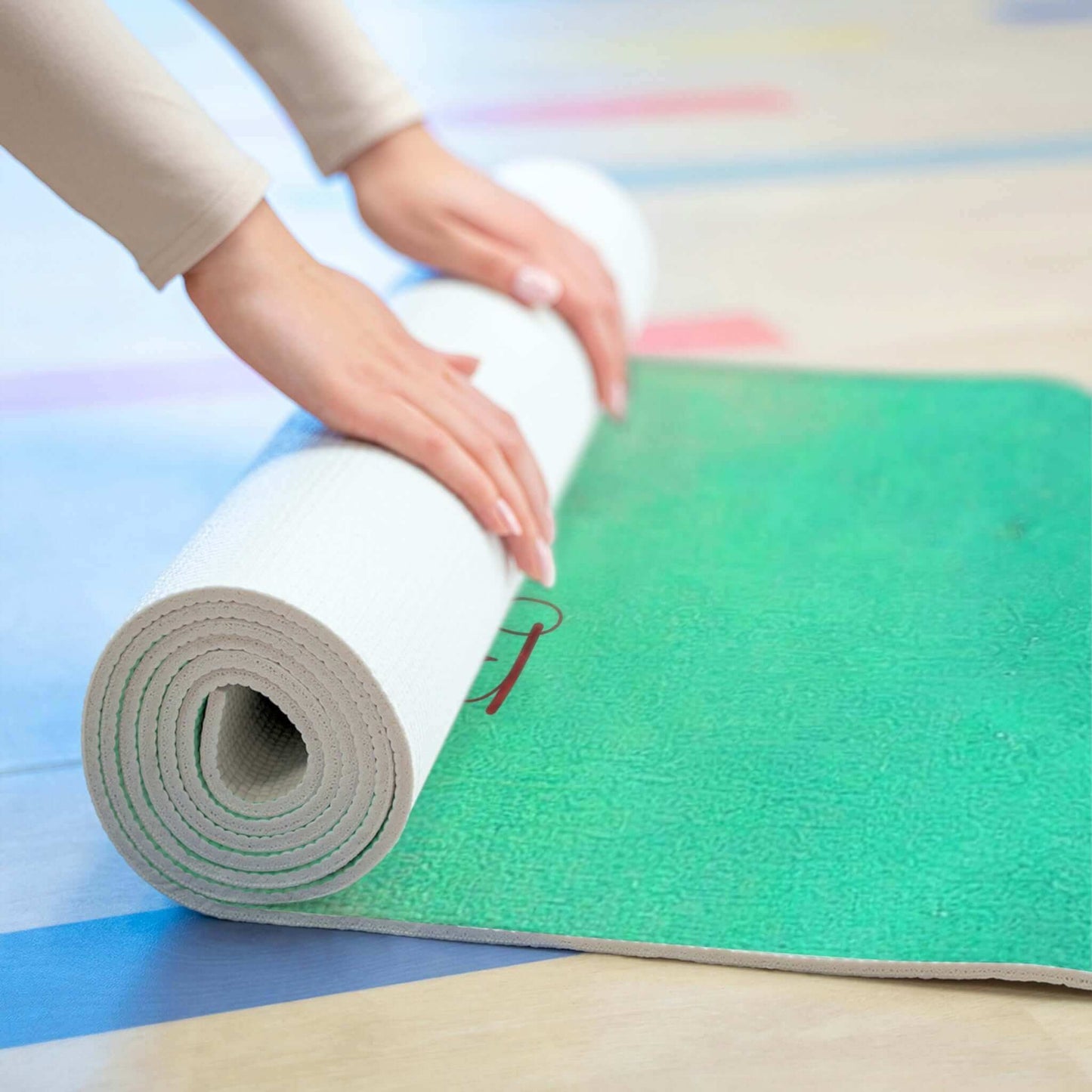 Foam Yoga Mat - Lotus Flower Breathe
