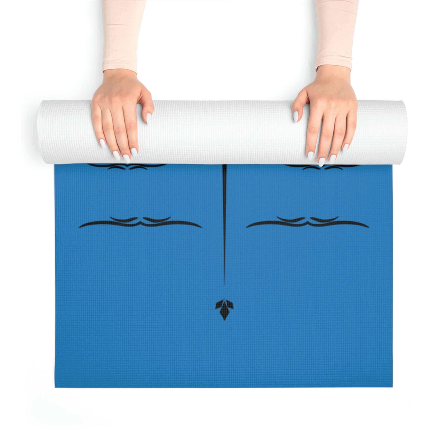 Yoga Mat For Men - Foam Yoga Mat With Alignment System Blue