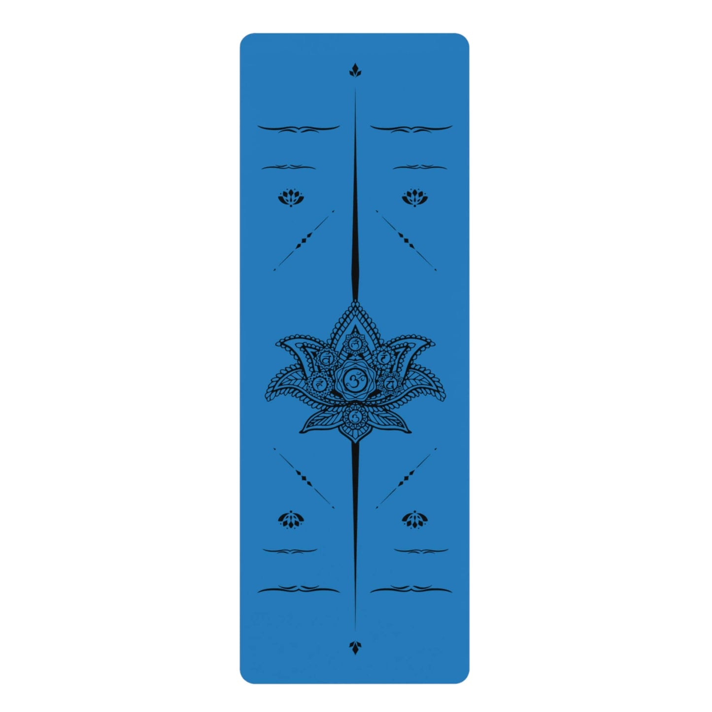 Yoga Mat For Men - Rubber Yoga Mat With Alignment System Blue