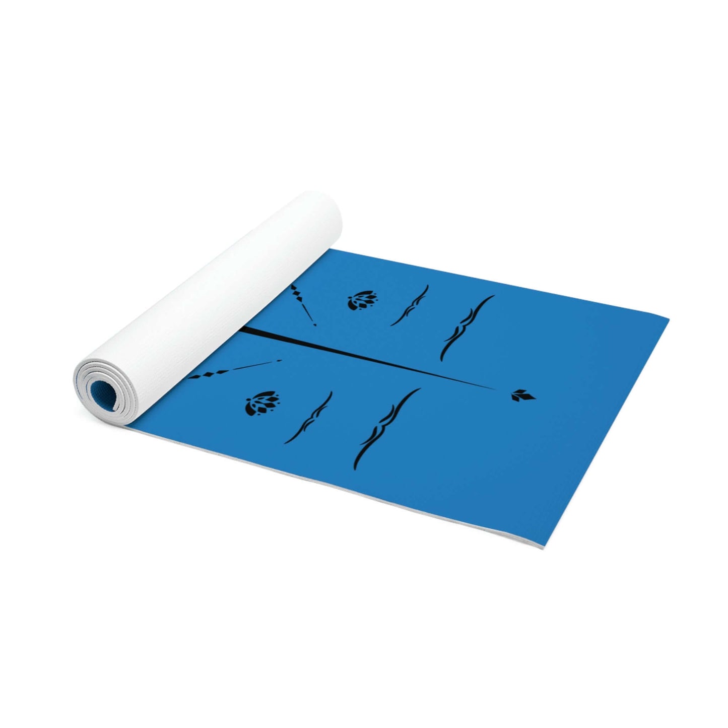 Yoga Mat For Men - Foam Yoga Mat With Alignment System Blue