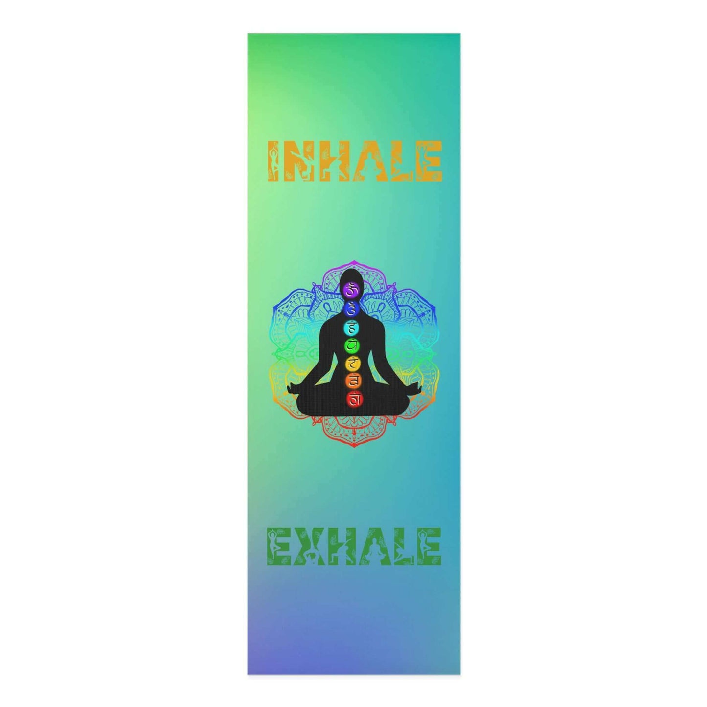 Foam Yoga Mat Inhale Exhale Chakra