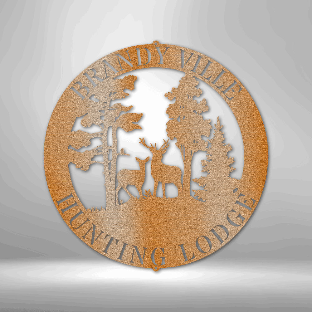 Deer Scene - Steel Sign - Metal Wall Art - Steel Wall Art Sign