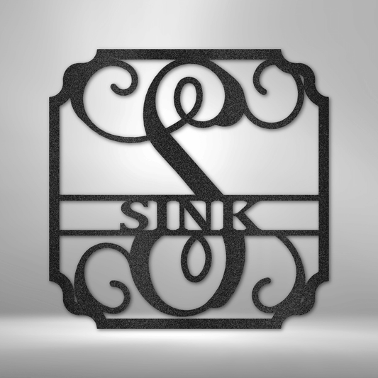 Classic Family Name - Personalized Monogram Steel Sign