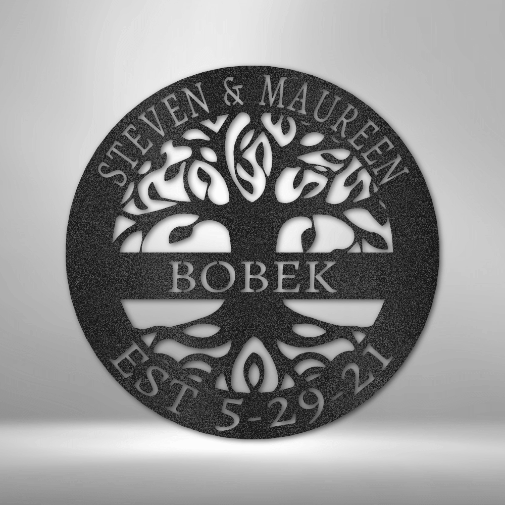 Custom Tree of Life Metal Wall Art - Elaborate Steel Sign for Home Decor