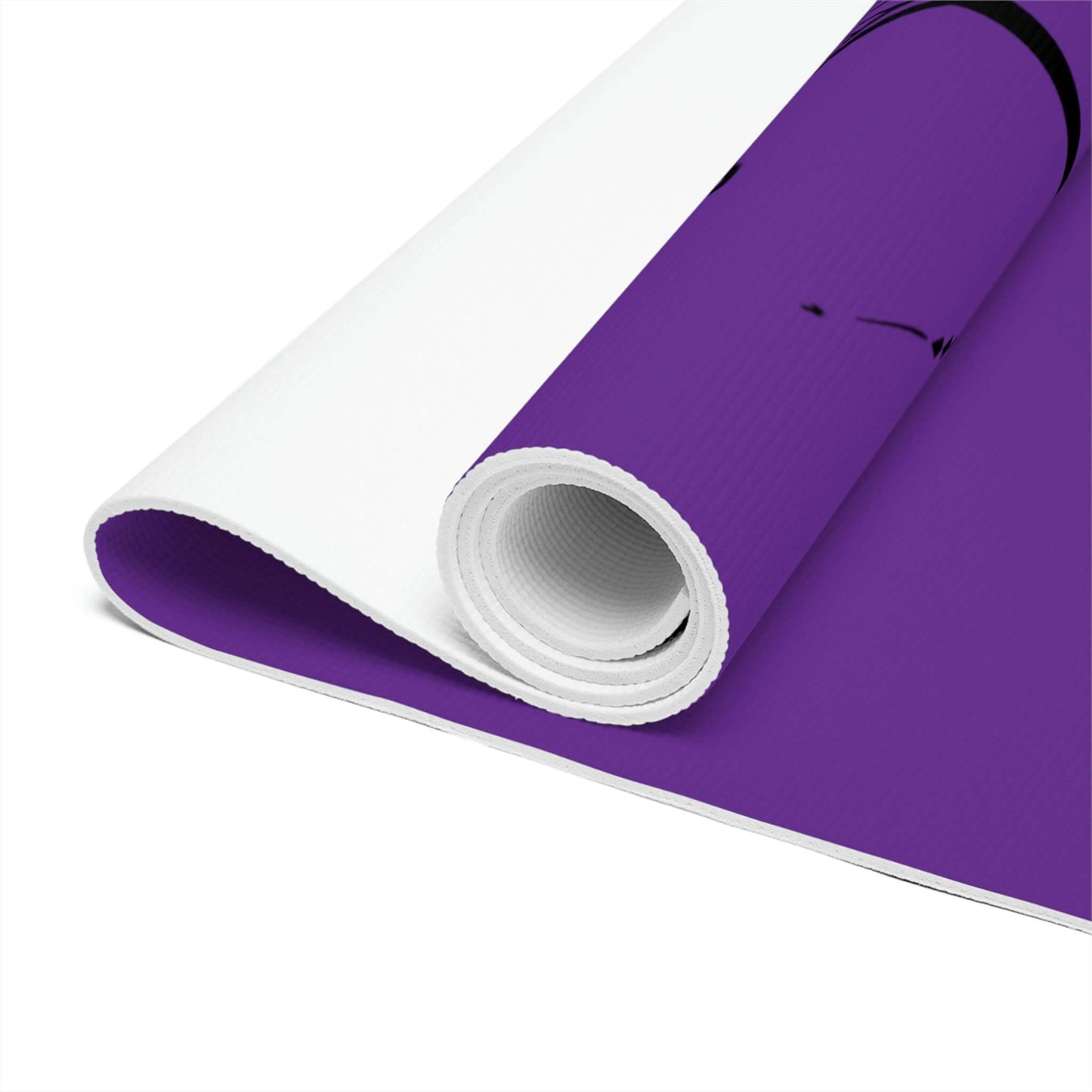 Foam Yoga Mat With Alignment System Purple