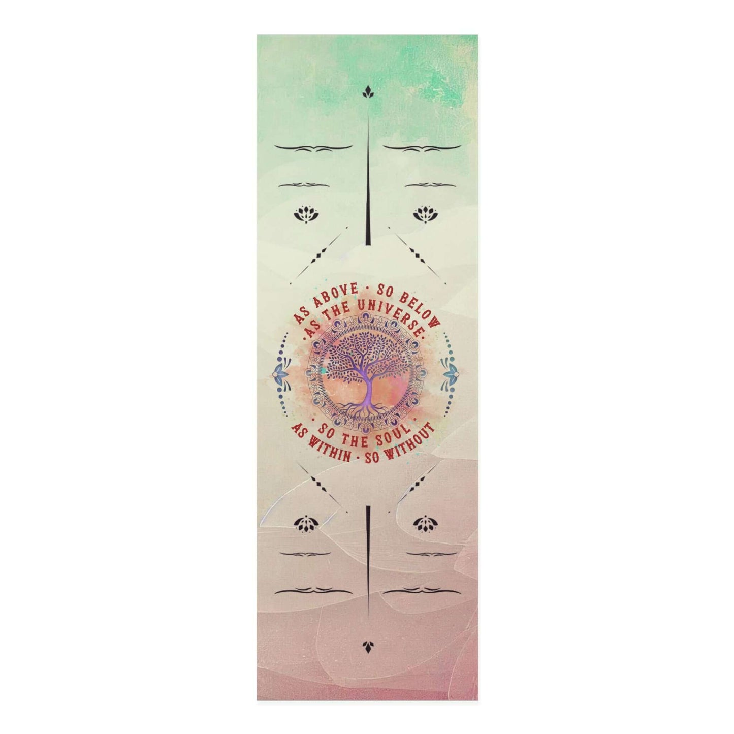 Foam Yoga Mat - Celtic Tree of Life with Alignment System