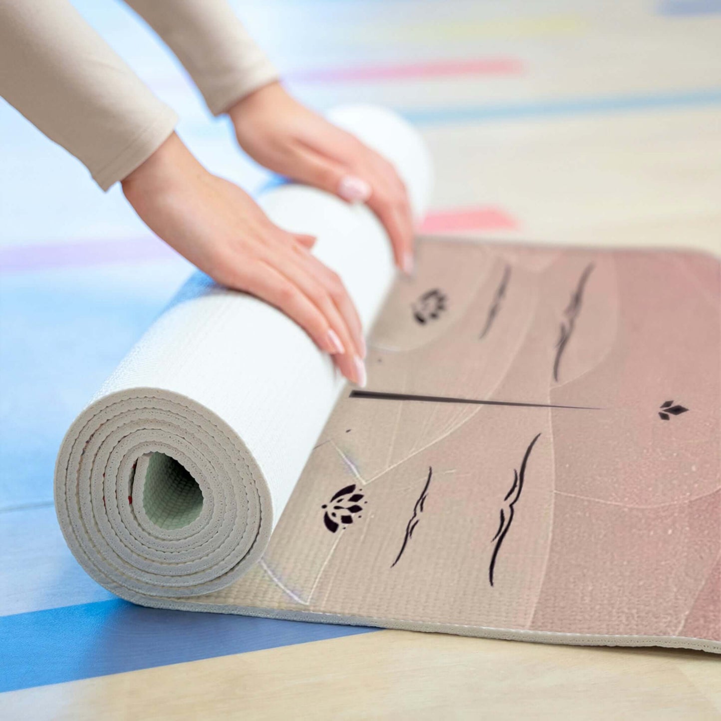 Foam Yoga Mat - Celtic Tree of Life with Alignment System