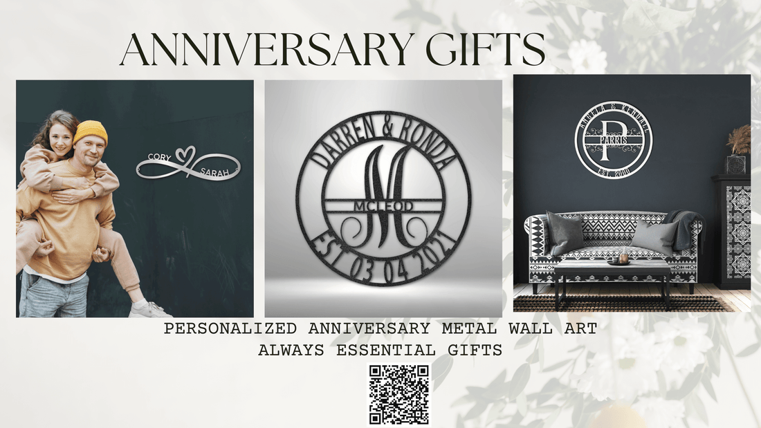 Personalized Anniversary Metal Wall Art Gift Ideas