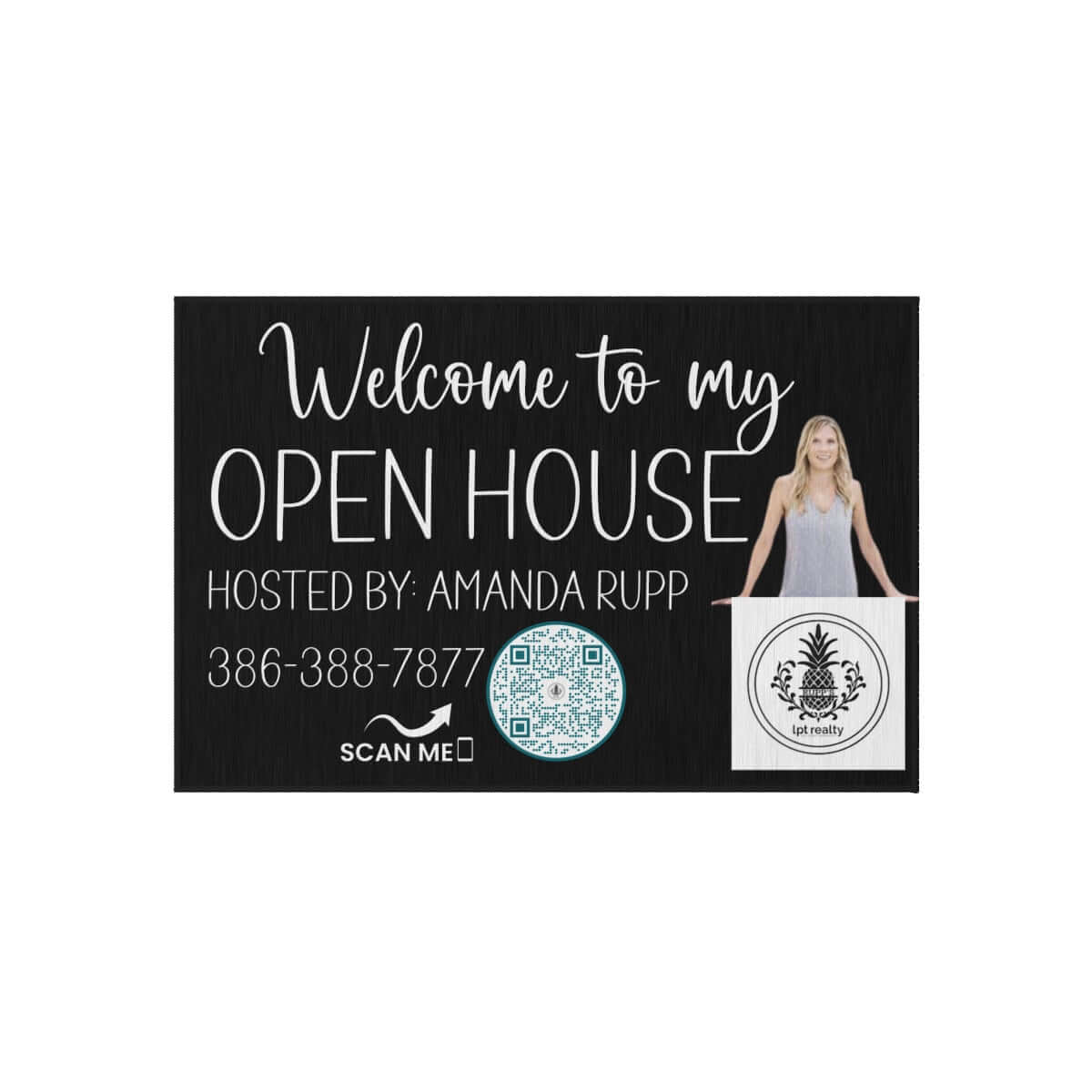 Welcome To My Open House Personalized Realtor Custom Door Mat