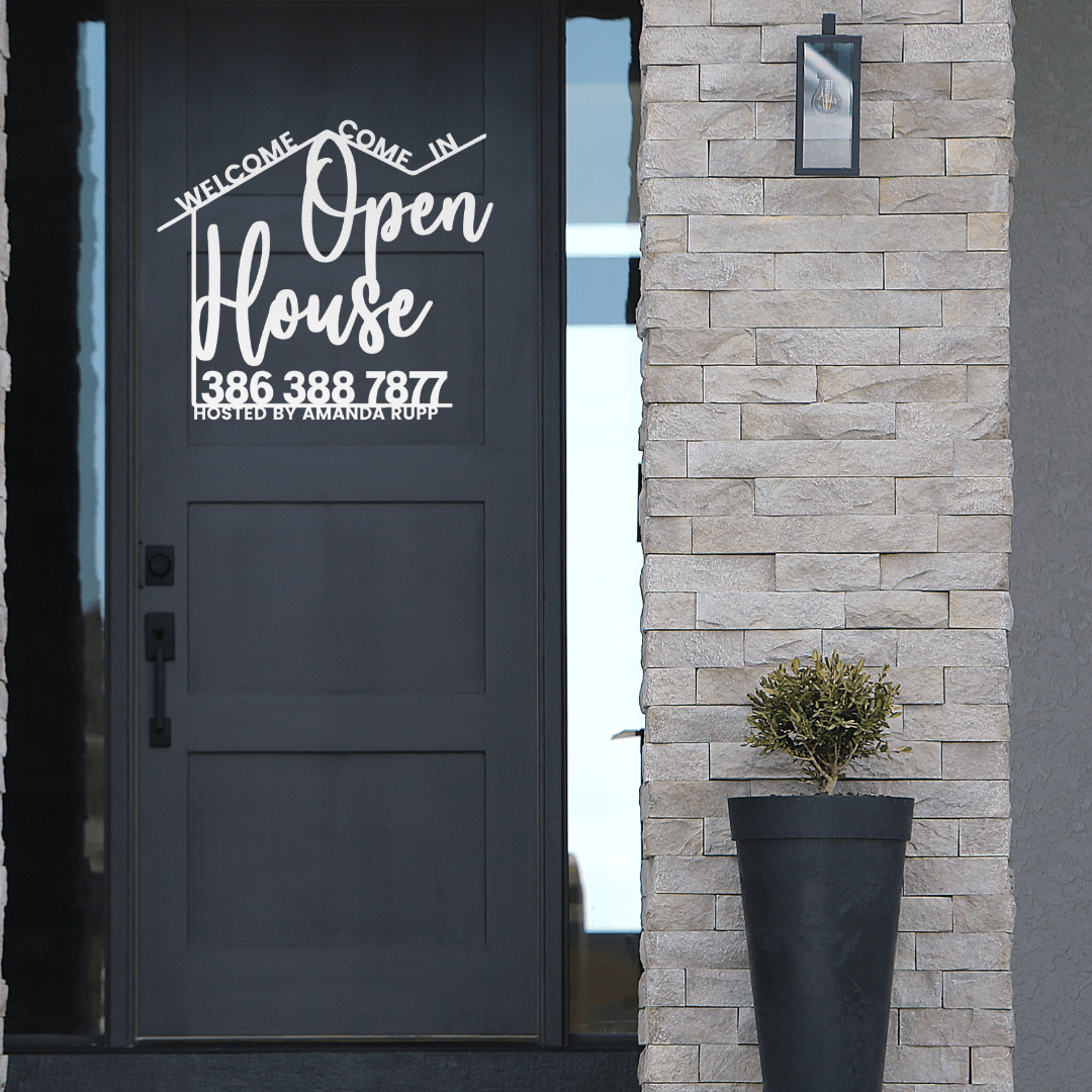 Open House Realtor Welcome Sign Personalized