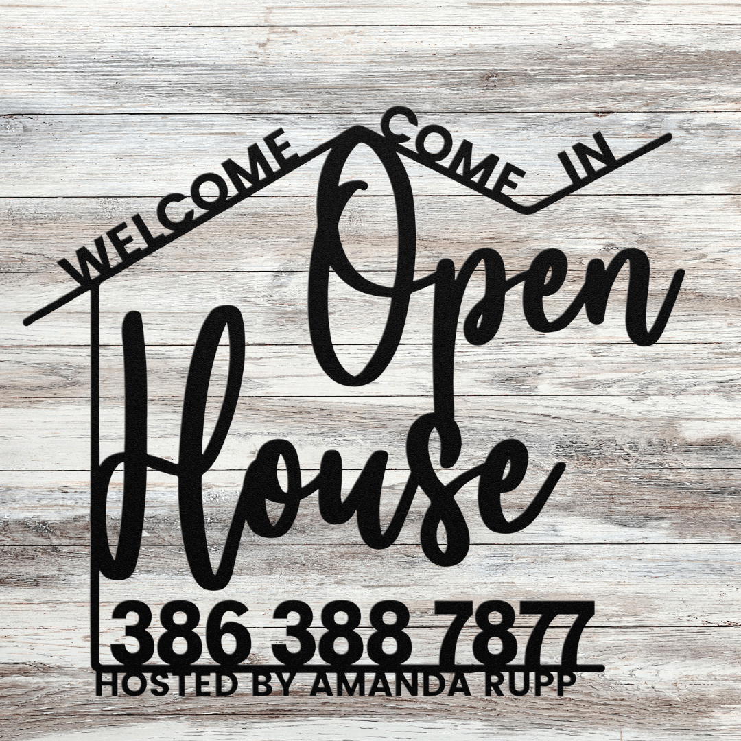 Open House Realtor Welcome Sign Personalized