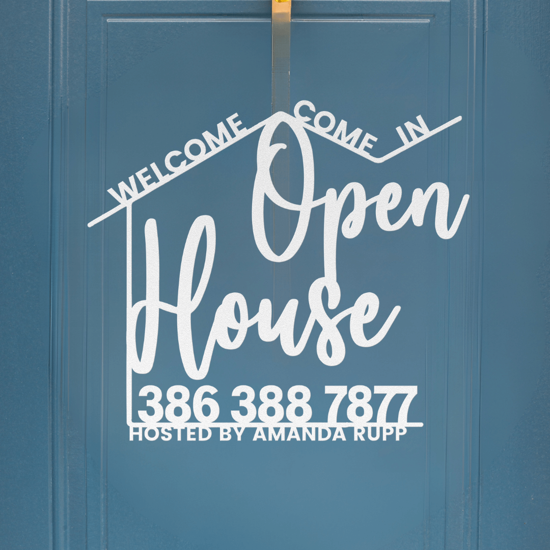 Open House Realtor Welcome Sign Personalized