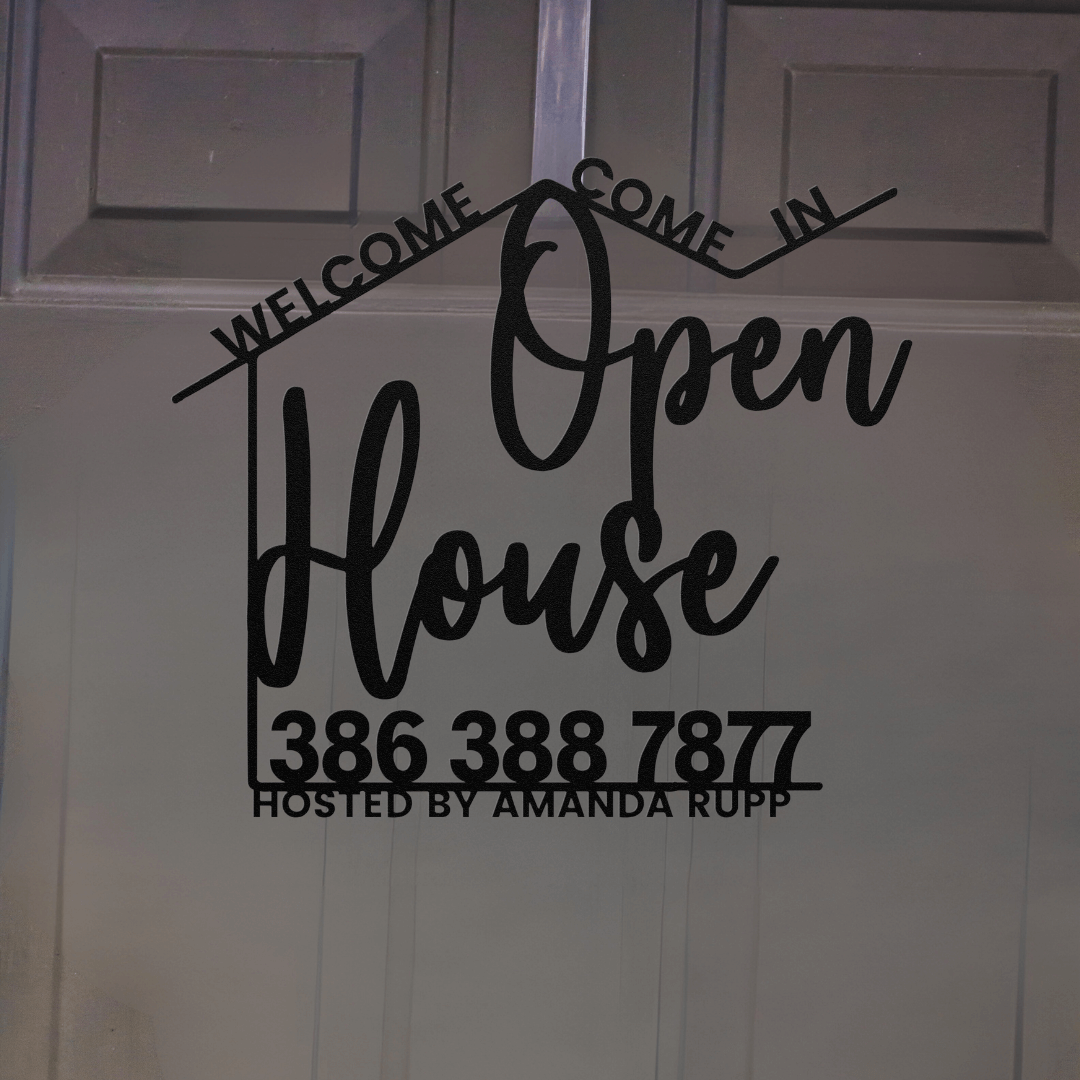 Open House Realtor Welcome Sign Personalized