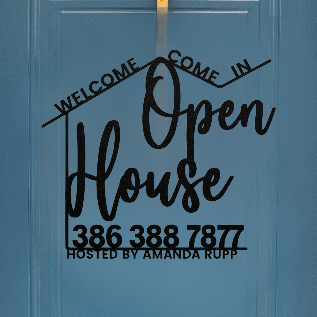 Open House Realtor Welcome Sign Personalized