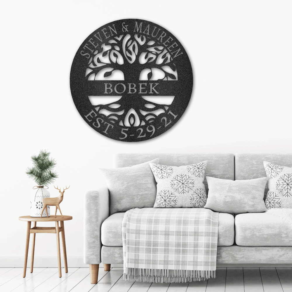 Custom Tree of Life Metal Wall Art - Elaborate Steel Sign for Home Decor