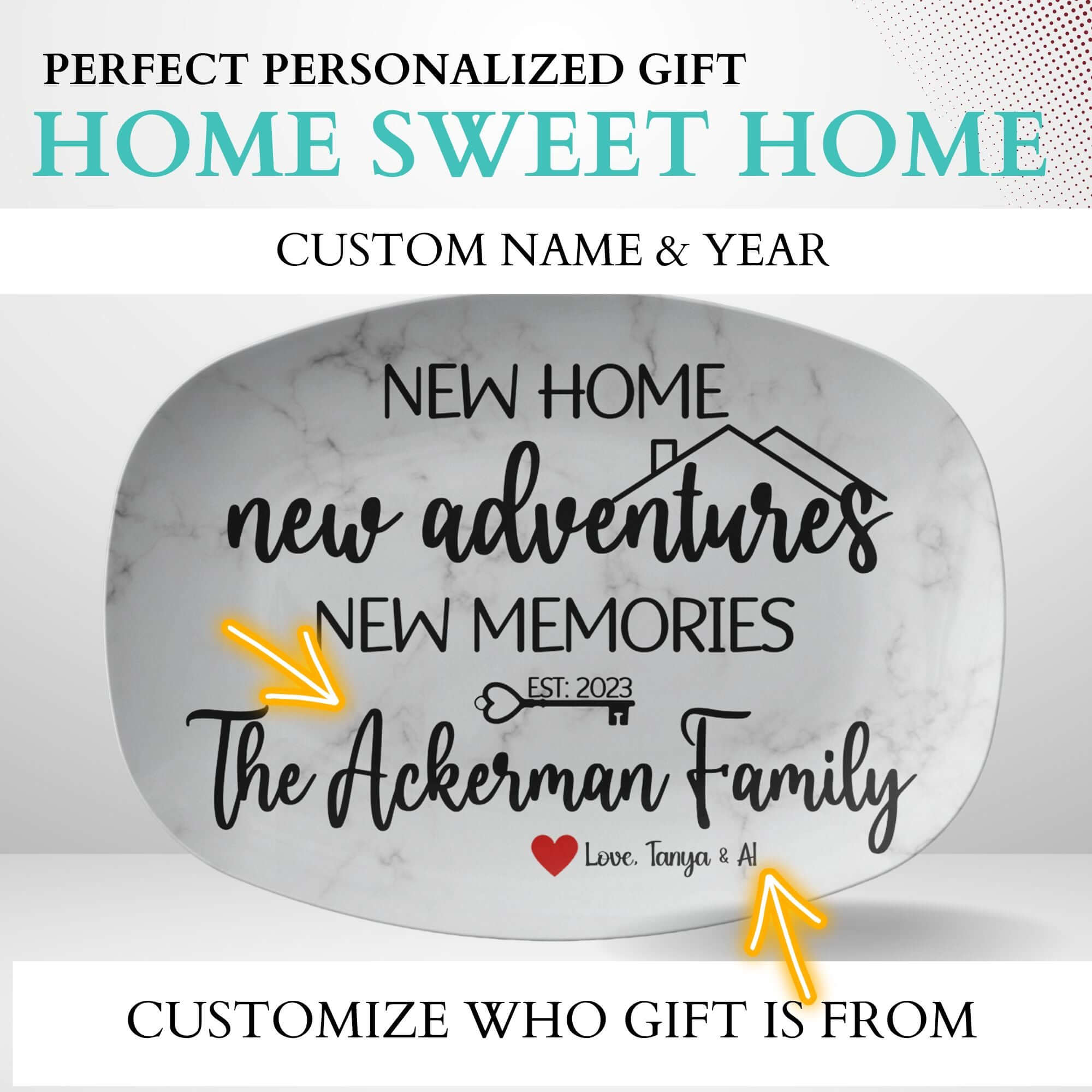 Home platter| Pottery| Personalized| Grandma's house| Housewarming gift| Handmade| Heirloom| retailer Serving platter| Wedding gift| Realtor gift