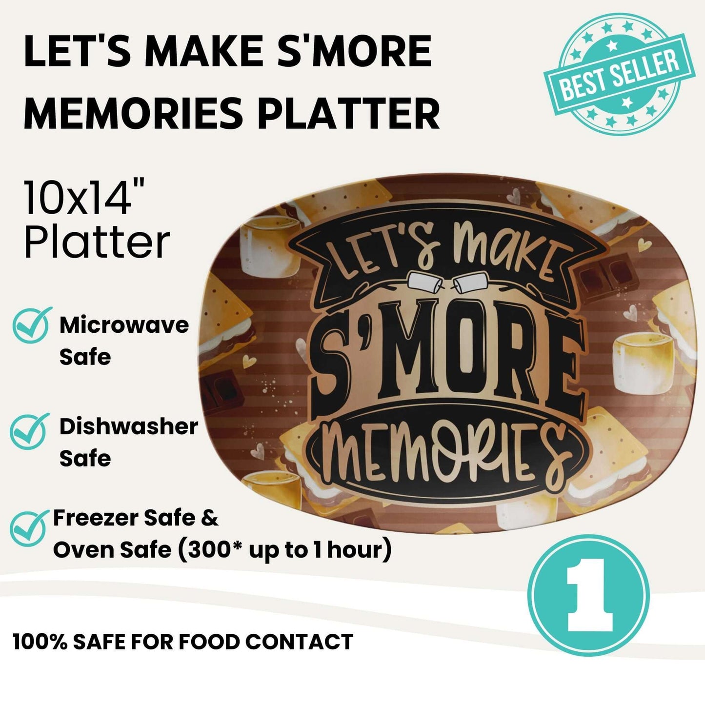 S'mores Tray, Smores Serving Platter, Making Smore Memories