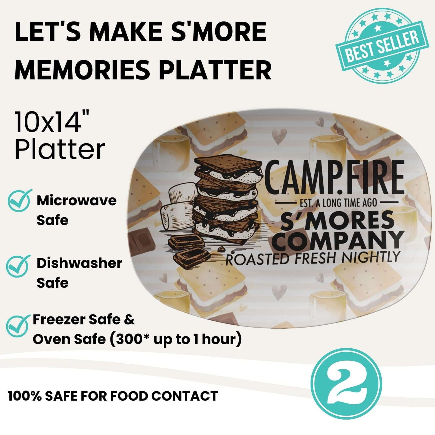 S'mores Tray, Smores Serving Platter, Making Smore Memories