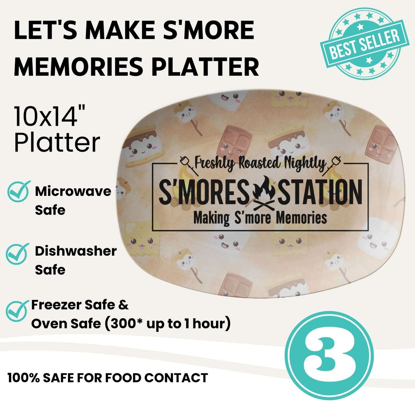 S'mores Tray, Smores Serving Platter, Making Smore Memories