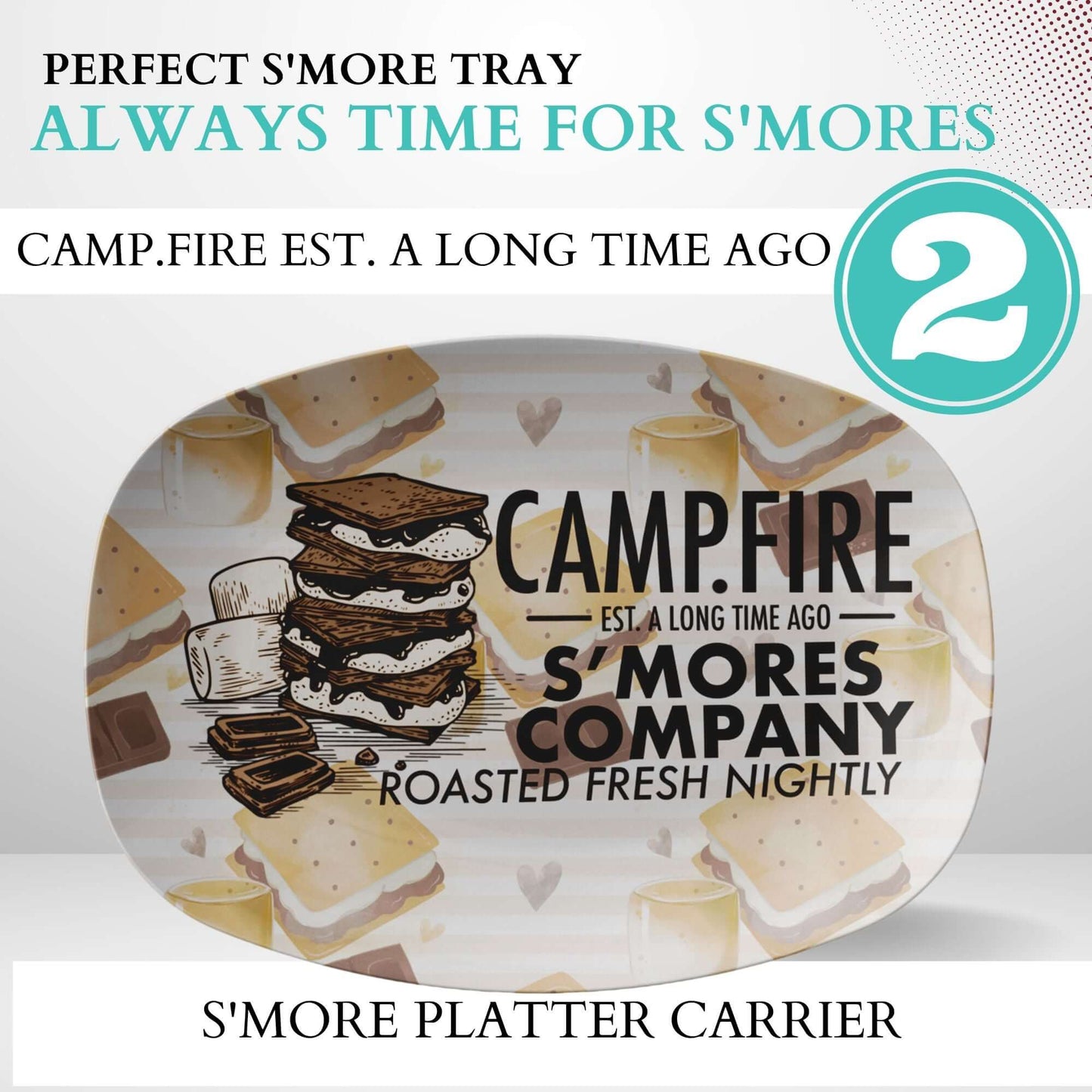 S'mores Tray, Smores Serving Platter, Making Smore Memories