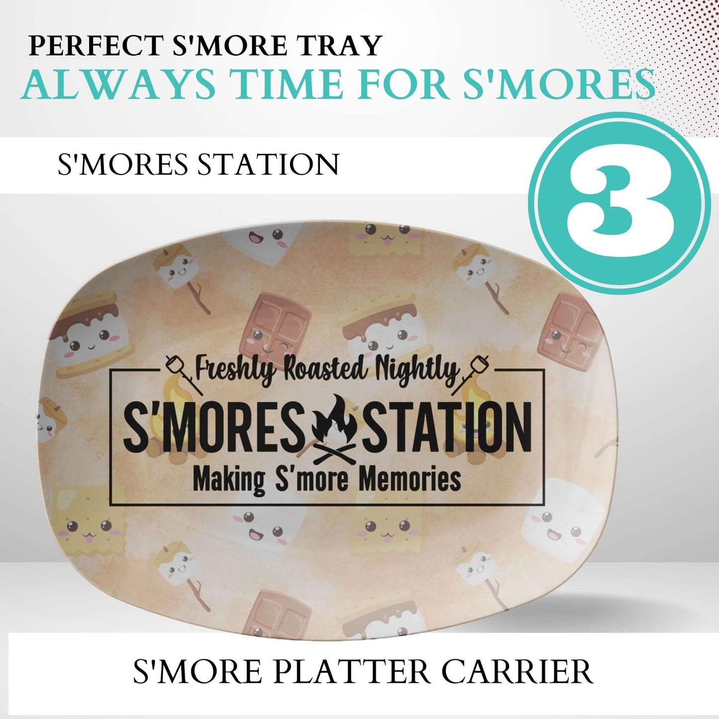 S'mores Tray, Smores Serving Platter, Making Smore Memories