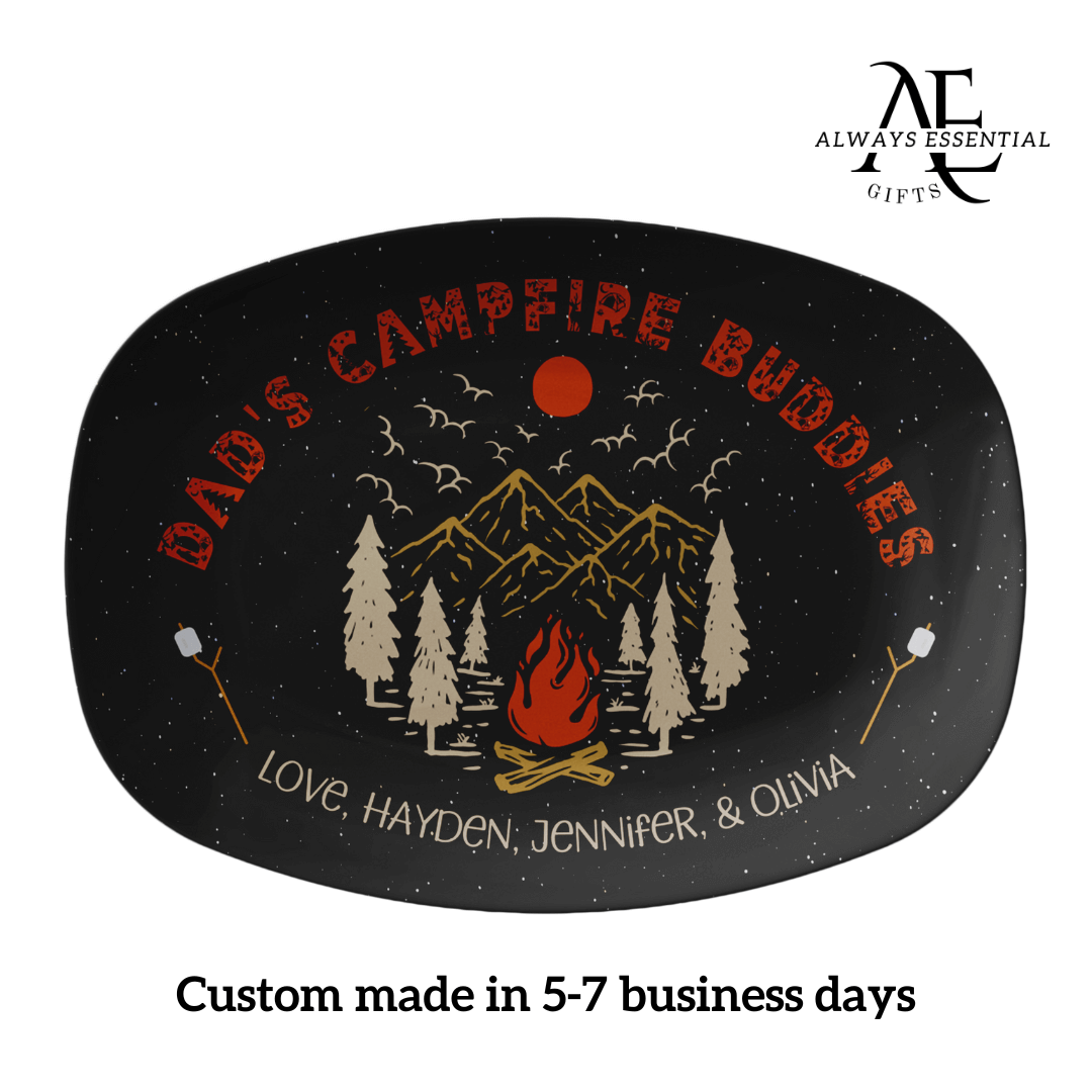 Dad's Campfire Buddies Grill Plate - Custom Camping Tray