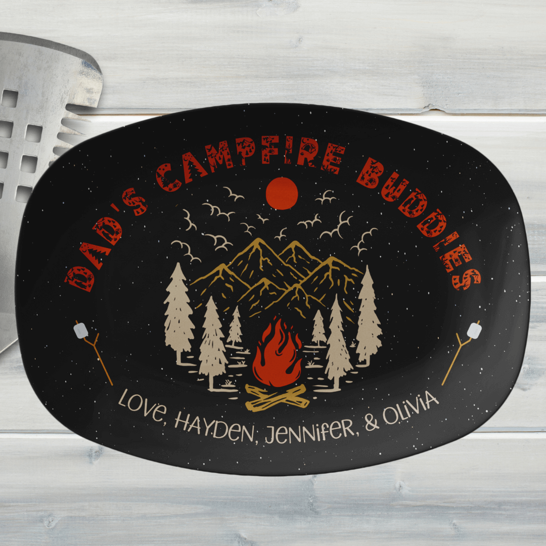 Dad's Campfire Buddies Grill Plate - Custom Camping Tray