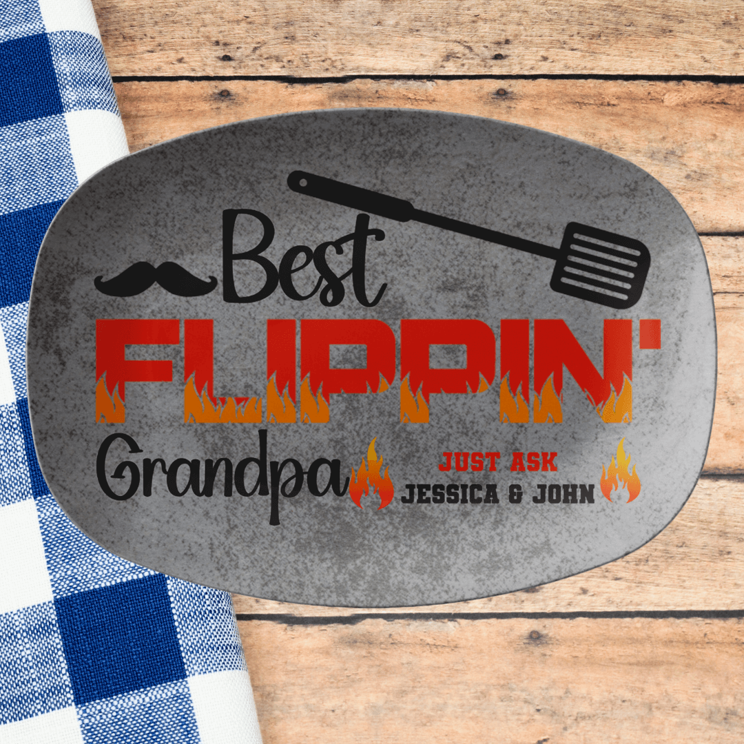 Best Flippin' Grill Master Gift For Him, Personalized Grilling Platter