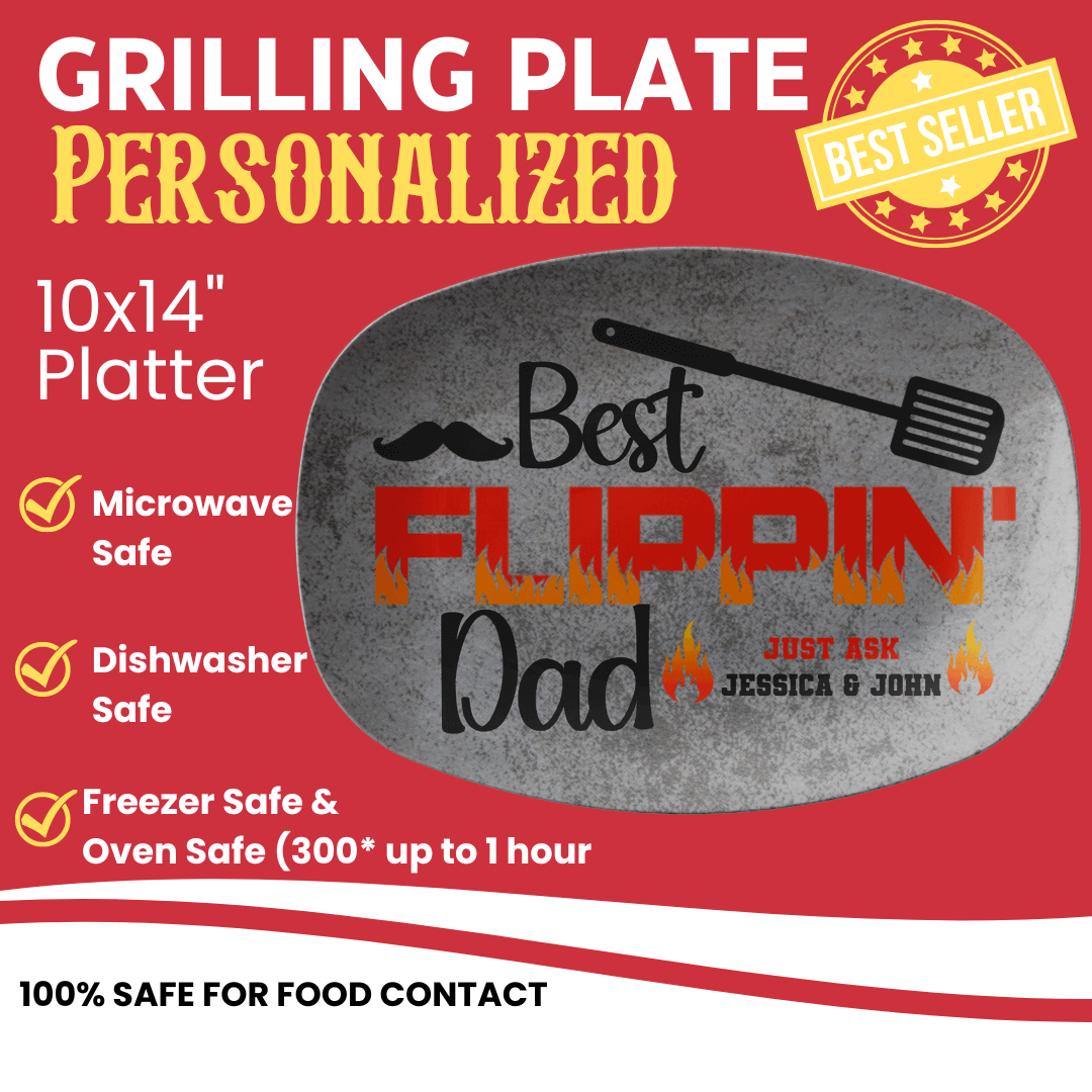 Best Flippin' Grill Master Gift For Him, Personalized Grilling Platter