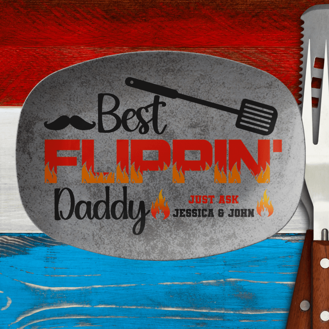 Best Flippin' Grill Master Gift For Him, Personalized Grilling Platter