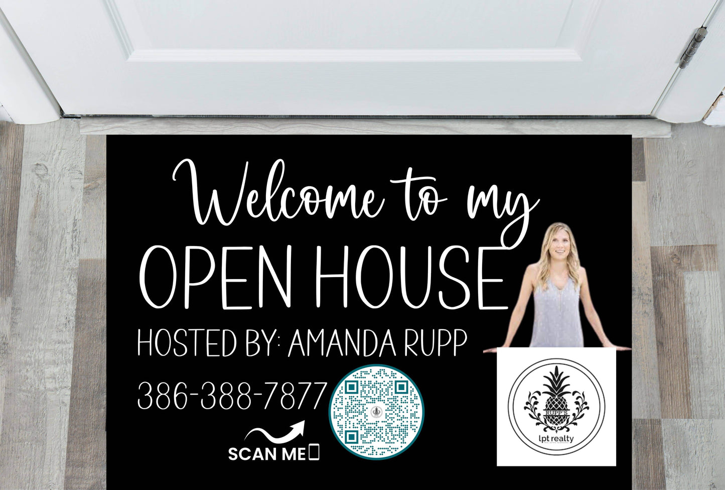 Welcome To My Open House Personalized Realtor Custom Door Mat