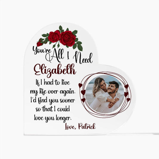 Capture Heartfelt Memories with Personalized Heart Shaped Acrylic Plaque