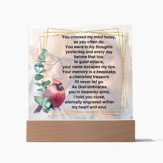 Personalized "I Thought Of You" Photo Square Acrylic Plaque