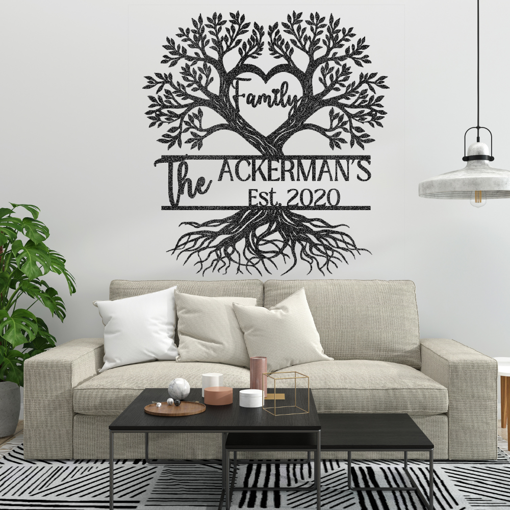 Personalized Tree of Life Family Name Sign