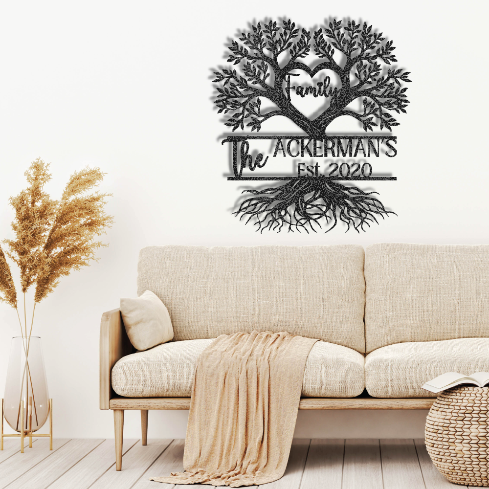 Personalized Tree of Life Family Name Sign