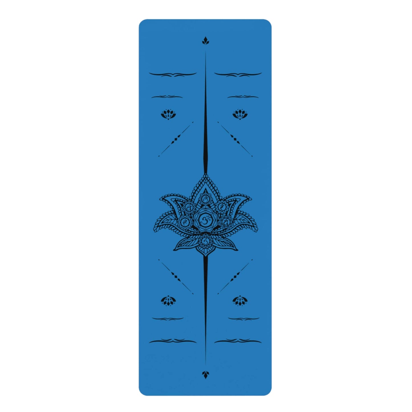 Yoga Mat For Men - Rubber Yoga Mat With Alignment System Blue