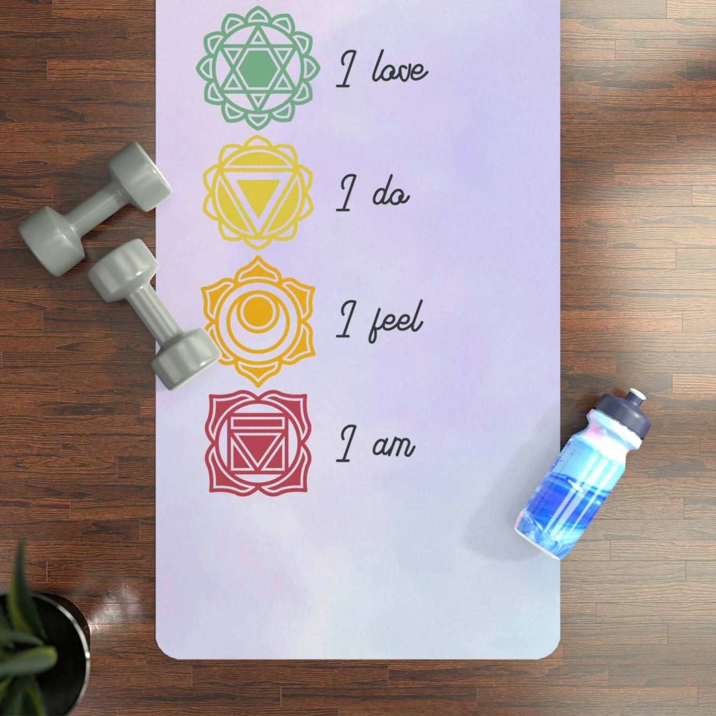 7 Chakra Rubber Yoga Mat for Improved Balance and Comfort