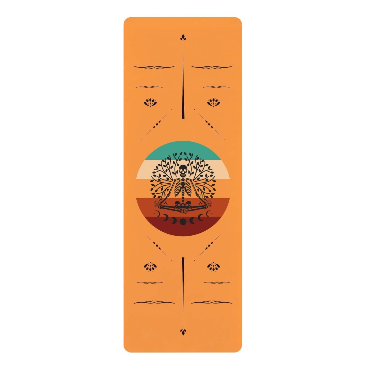 Yoga Mat For Men - Skeleton Retro Alignment Align Design