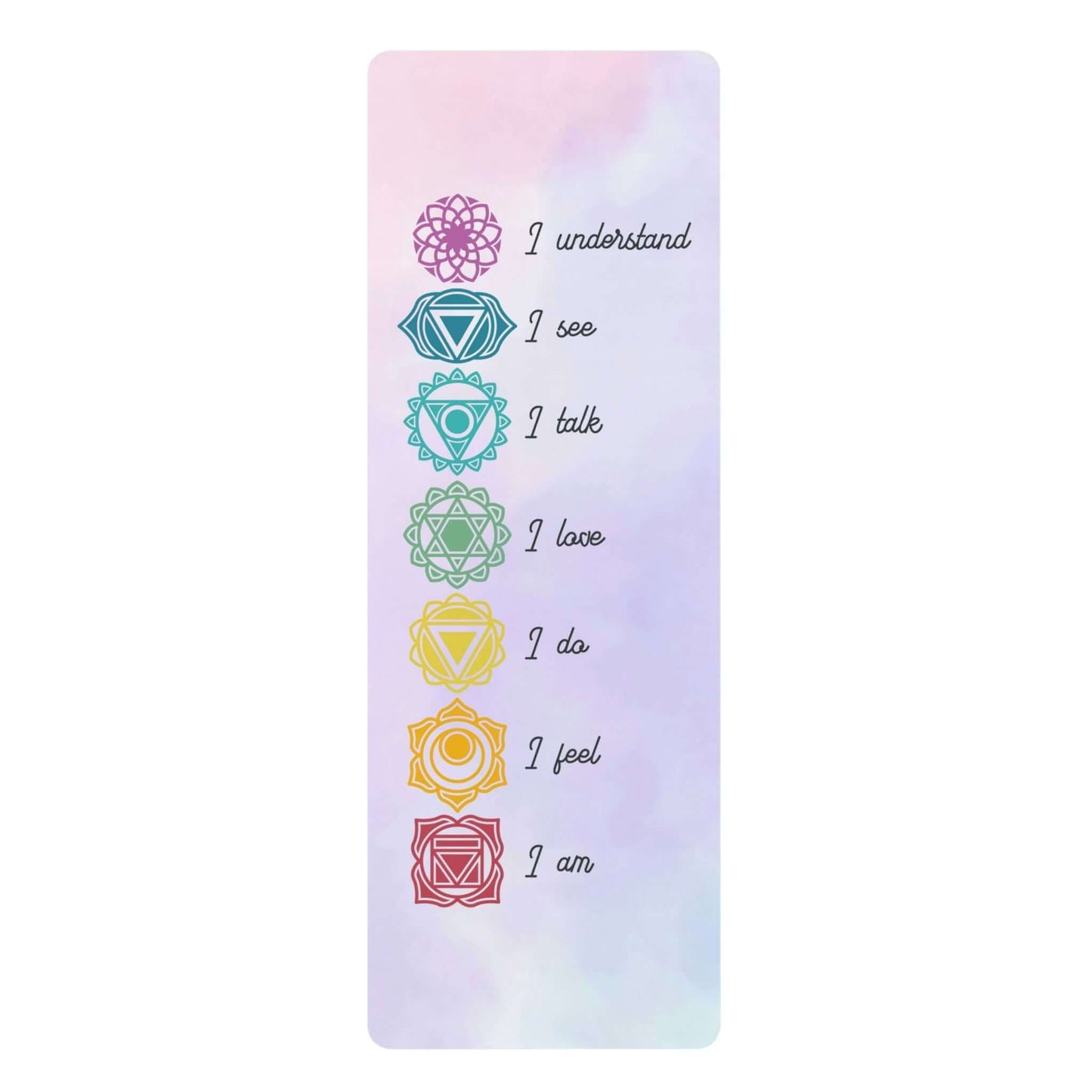 7 Chakra Rubber Yoga Mat for Improved Balance and Comfort