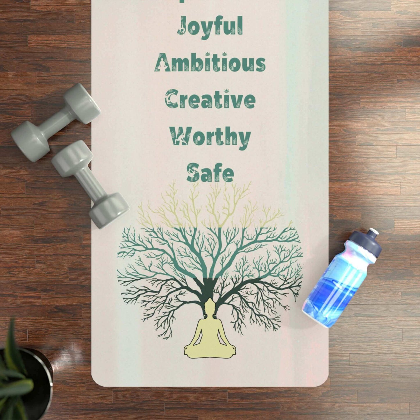 Rubber Yoga Mat - I Am Tree of Life Yogi