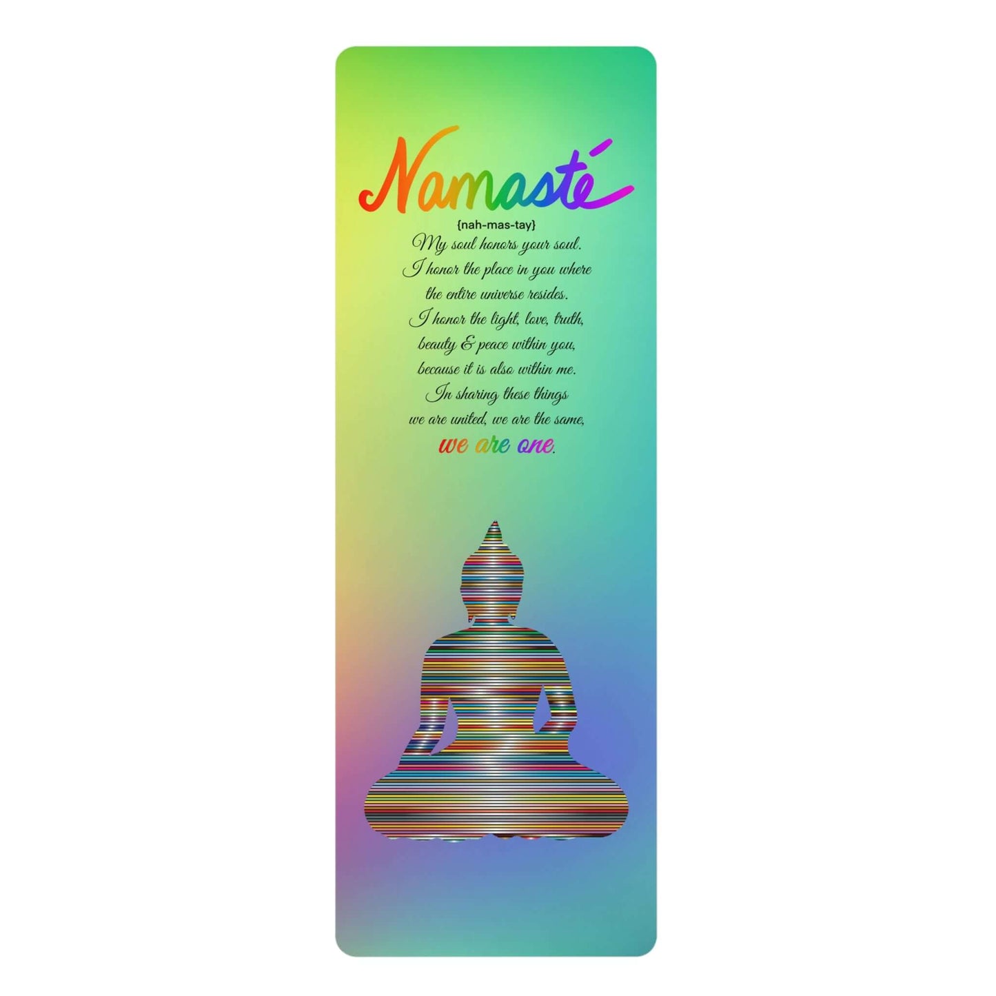 Rubber Yoga Mat Namaste Prayer