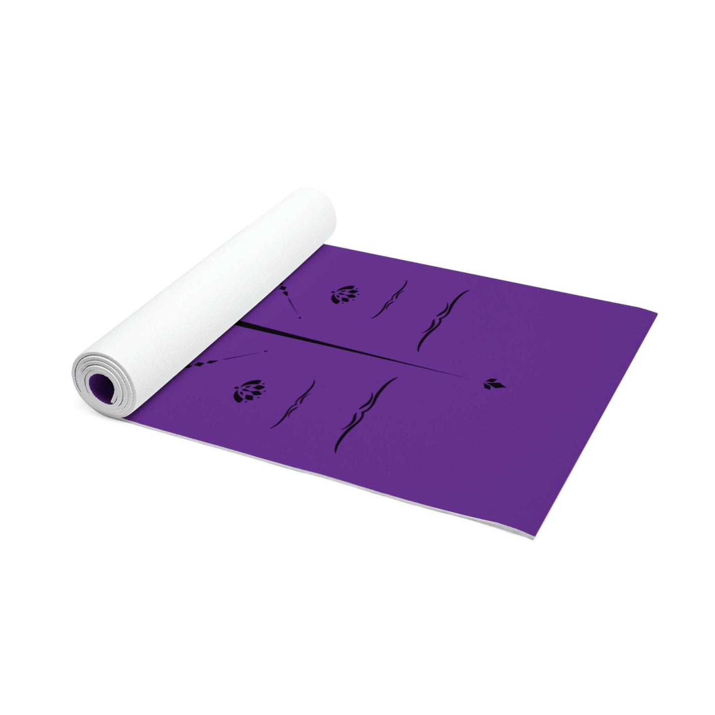 Foam Yoga Mat With Alignment System Purple
