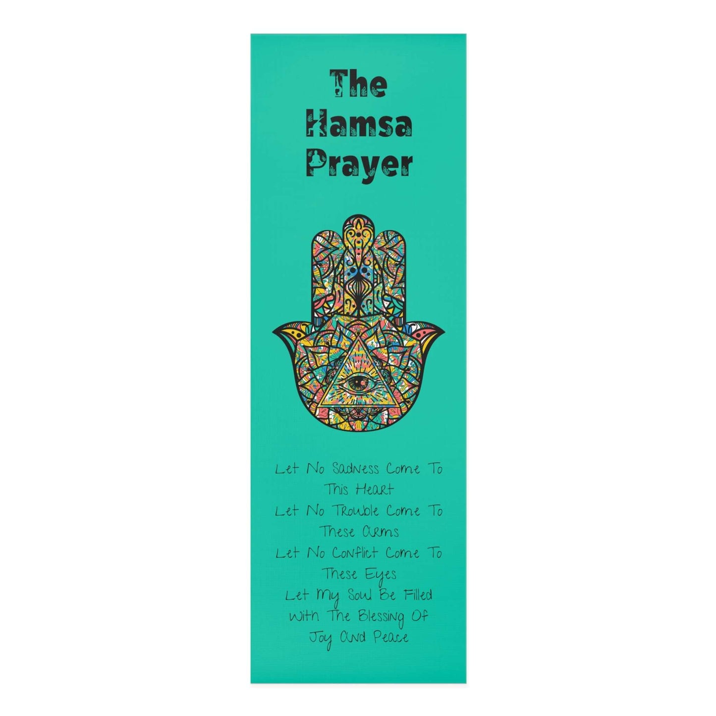 Foam Yoga Mat - The Hamsa Prayer & Hand