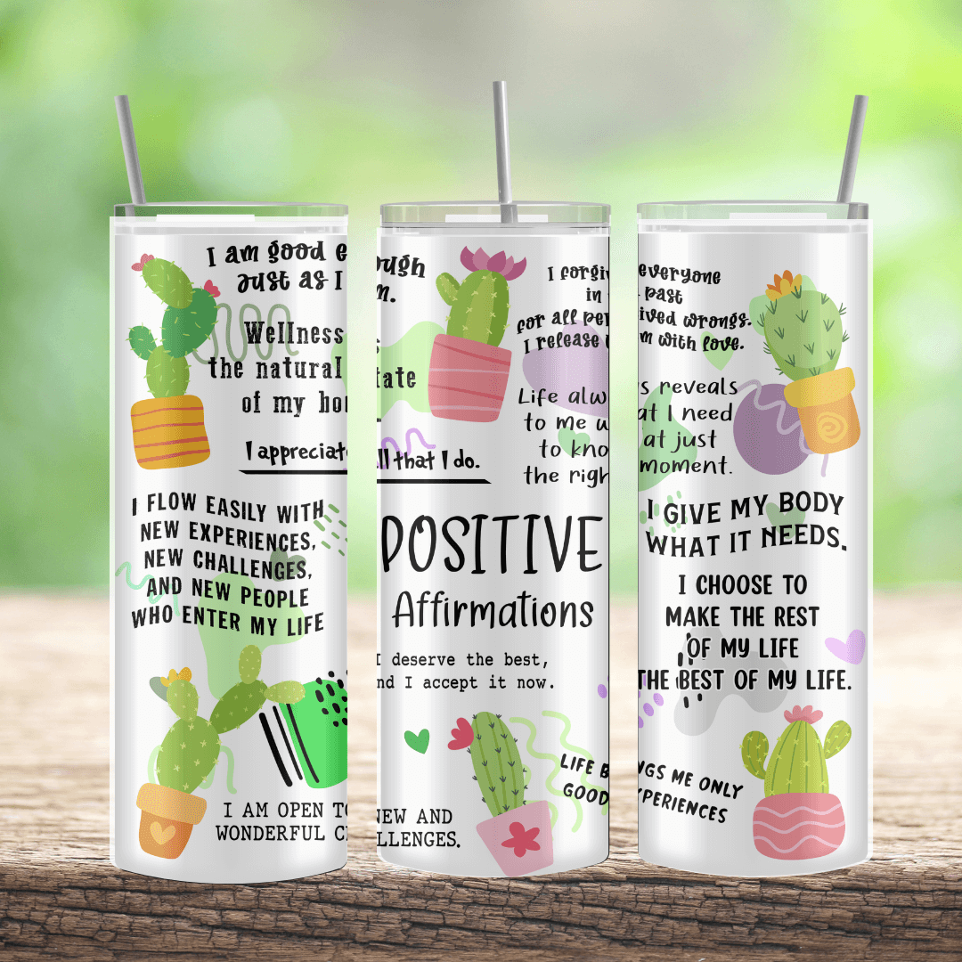 Cactus Tumbler - Perfect Positive Affirmation, Plant Lady, and Cactus Gift for Women