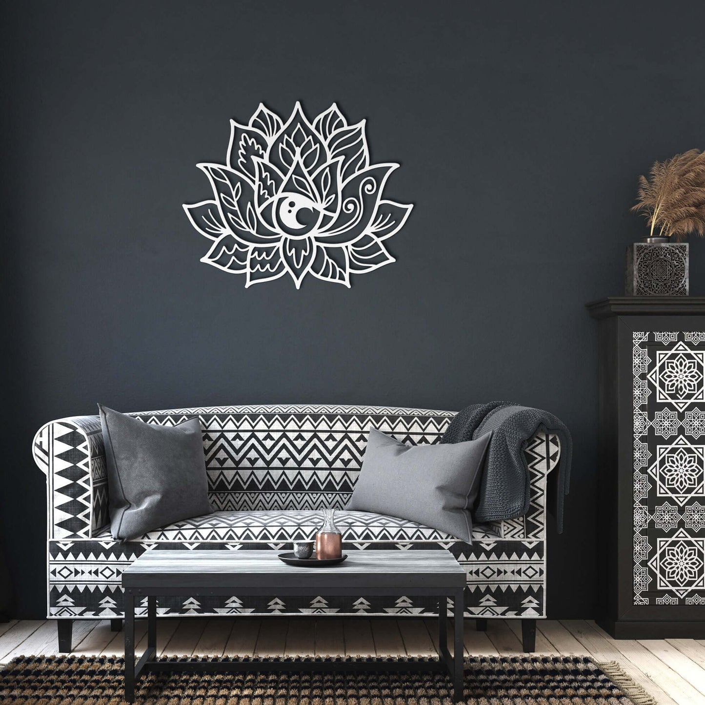 Lotus Flower Wall Art, Metal Wall Art, Wall Hangings, Wall Decor, Mandala Wall Art, Home Decor, Living Room Decor, Spiritual Gifts